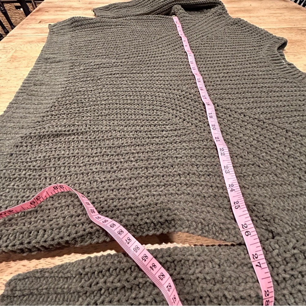 Braided Cable ChenillePullover XXL (Junior Sizing) Green‎ Sweater - Picture 5 of 15